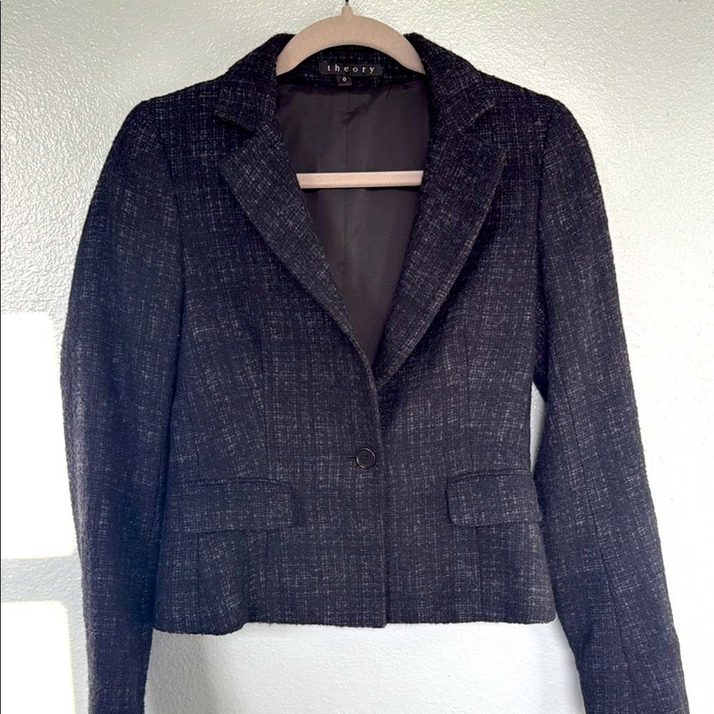 Theory Women's Black alpaca blend Blazer size 0